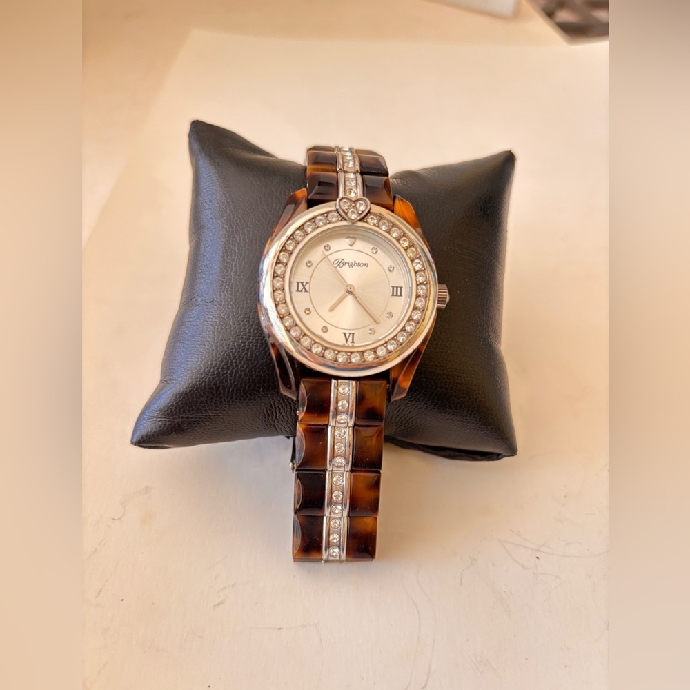 Brighton Tortoise Shell And Shiny Rhinestones Sil… - image 7